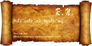 Répási Noémi névjegykártya